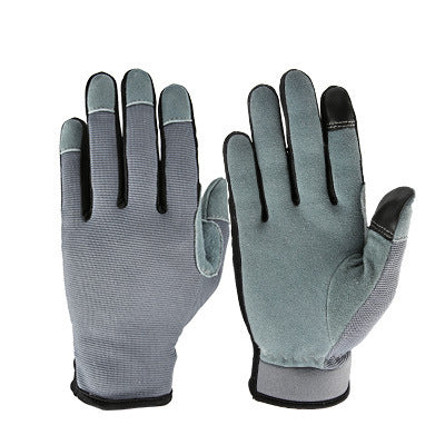 Deer Skin Two Layer Touch Screen Gardening Gloves