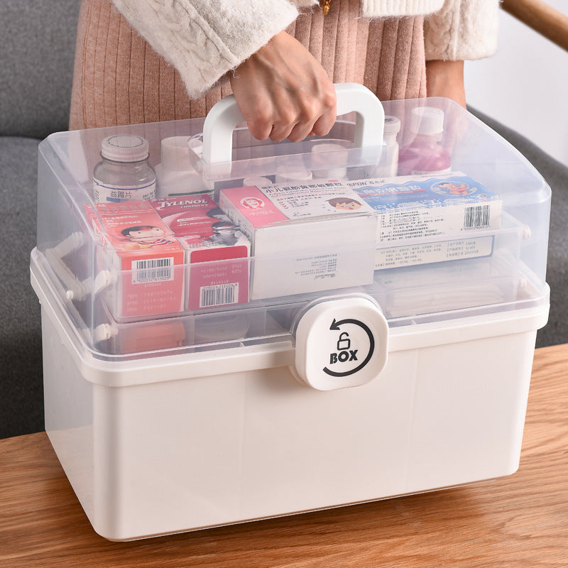 Household Medicine Storage Box Children's Large Capacity Portable Medicine Box