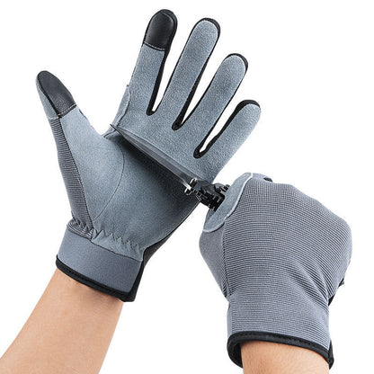 Deer Skin Two Layer Touch Screen Gardening Gloves