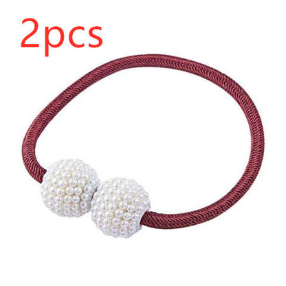 Magnetic Curtain Tiebacks Pearl Beads