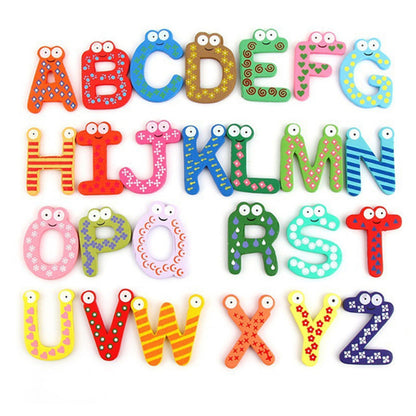 Early Education Supplies Letter Ornaments Wooden Letters Refridgerator Magnets With Symbol Number Refridgerator Magnets Magnetic Wooden