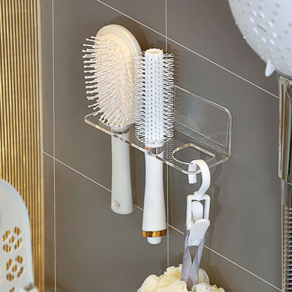 Bathroom Comb Stand Wall-mounted Punch-free Good-looking Bathroom Storage Rack