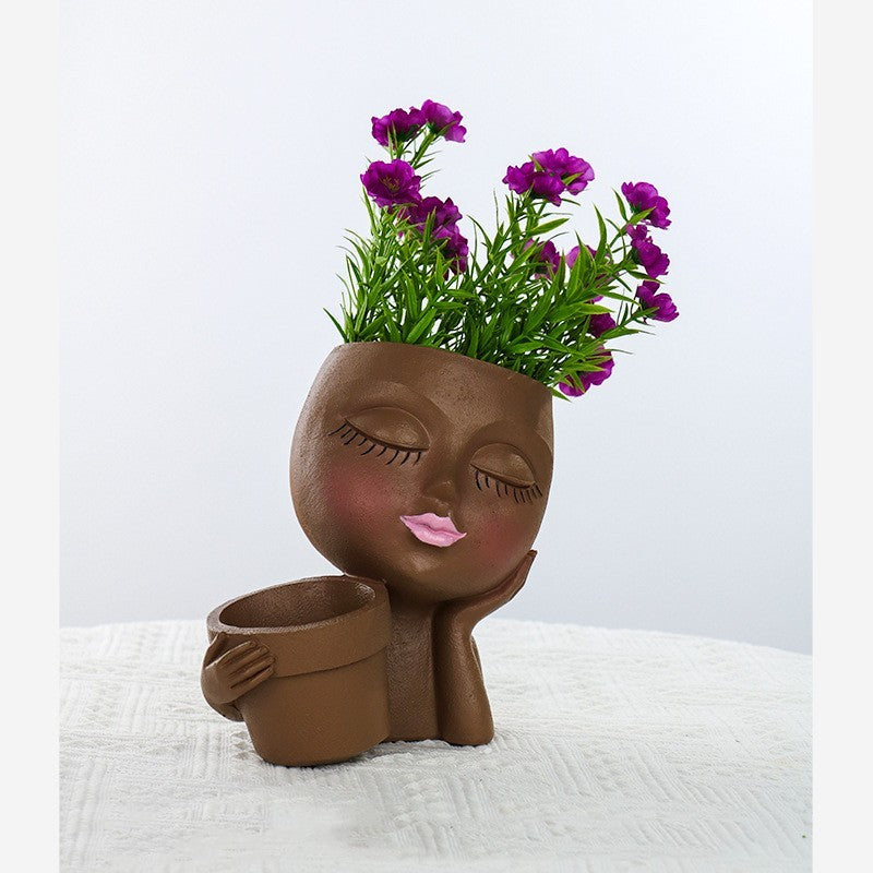 European Gardening Fleshy Resin Flowerpot